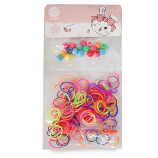 Ligas Chicas De Colores Con Accesorios para Hacer Pulseras Blíster Conejo 19 Cm | HMJ-39