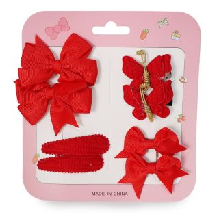Picos Garza Chicos De Metal Con Moño Y Mariposas De Tela Y Cucas Varios Colores 16.5 Cm | HMK-19