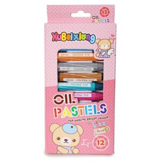 Crayones Escolares Chicos En Colores Pastel Xubeixiong En Blíster Rosa Y Azul 16.7 Cm | KBX-12