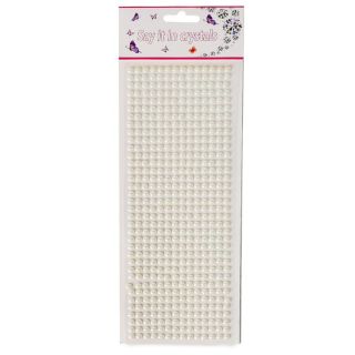 Sticker Planilla Jumbo Con Perlas Decorativas Chicas En Color Beige Multiusos 31.5 Cm | ZXQ02792