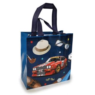 Bolsa Ecológica Textil Chica Con Estampado De Accesorios Elegantes Colores 23 x 22 Cm | ZXQ04579