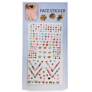 Sticker Planilla Mediana Azul Con Piedras Y Figuras Decorativas De Colores 20.5 Cm | ZXQ04641