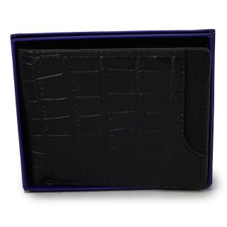 Cartera Grande De Vinil Negra Grabada Cuadros Y Línea Café 11.5 Cm | HOR