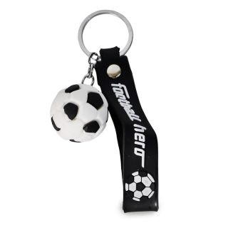 Llavero Chico De Metal Con Balón De Goma Y Correa Grabada Fútbol Varios Colores 9 Cm | XQ-38-384-1