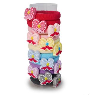 Donas ligas Licra Elásticas De Colores Chicas Con Moño Puntos De Plástico Colores 11.5 x 5 Cm | XQ-38-377