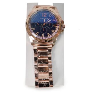 Reloj Grande De Metal En Color Cobre Eslabones Anchos Con Manecillas Grabado 11 Cm | HG26B-18 Mafu