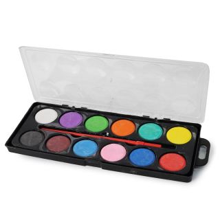 Acuarelas Escolares En Estuche Con 12 Colores Y Pincel 22.3 Cm | HG26A-11