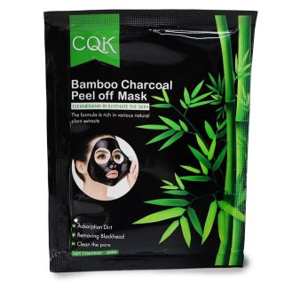 Mascarilla Facial CQK Con Extractos De Bambú Y Carbón Fórmula Natural Estampada Bambú 20 Gr