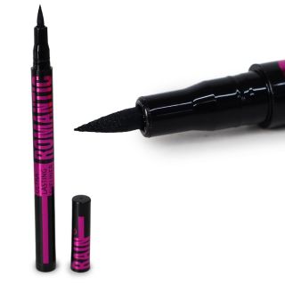 Delineador Ultra Delgado En Plumin Negro Romantic Rain De Larga Duración Letras Lila 13.4 Cm | R5039
