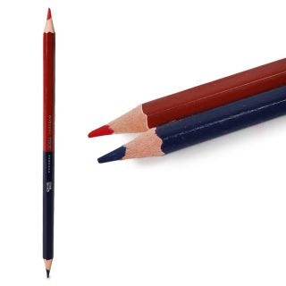 Lápiz Escolar Bicolor Zin Zin Hexagonal De Madera En Color Rojo Y Azul Ergonómico 18 Cm | ZIN-0005-H