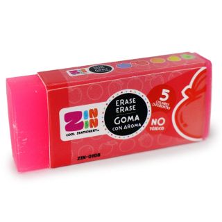 Goma Borrador Escolar Zin Zin Rectangular Con Aromas Frutales Estampado 4.5 Cm | ZIN-0108