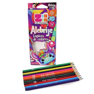 Colores Escolares De Madera Triangulares Zin Zin Alebrijes Con Gran Cobertura 18 Cm | ZIN-0190