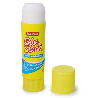 Pegamento Escolar En Lápiz Adhesivo Mediano Blanco Kaizuo Envase Amarillo 21 Gr | KZ-8021