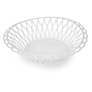 Panera Grande De Plástico Ortiplaztik Perforada Flor Con Líneas Cruzada Color Blanco 22.5 x 5.7 Cm | Ort