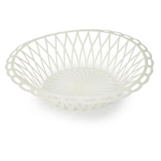 Panera Grande De Plástico Ortiplaztik Perforada Flor Con Líneas Cruzada Color Beige 22.5 x 5.7 Cm | Ort