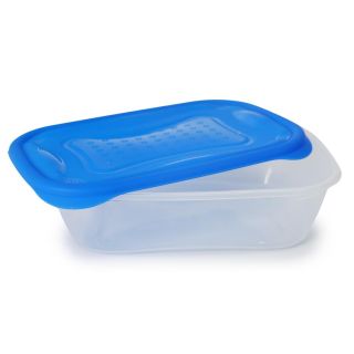 Toper De Plástico Ortiplaztik Chico Rectangular Transparente Tapa Colores Ovada 700 Ml | Ort
