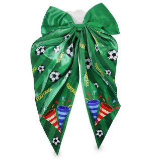 Pico Garza De Metal Grande Con Moño De Tela Estampado Balones Varios Colores 25 Cm | HM25W-76