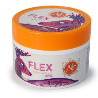 Acrílico Polvo Para Uñas Mc Flex En Tono Rosa Frasco Alebrijes Naranja Con 1 Oz 28 Gr | MC