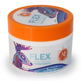 Acrílico Polvo Para Uñas Mc Flex En Tono Transparente Frasco Alebrijes Naranja Con 1 Oz 28 Gr | MC