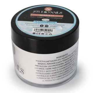 Acrílico Polvo Para Uñas SN En Tono Rosa Y Transparente Envase Transparente 60 Gr | NS