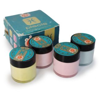 Polvos Acrílicos Mc En Colores Aqua Piscis Glitter En Caja Con 4 Tonos Envase Transparente De 7 Gr | Mc
