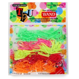 Ligas Gruesas Elásticas En Colores Neón TPU En Bolsa Estampada Lunetas Colores 17 Cm | SY-N-143