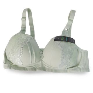 Bralette Miss De Tela Acolchado Con Flores De Encaje Color Verde Menta Copa C | Mafu Miss