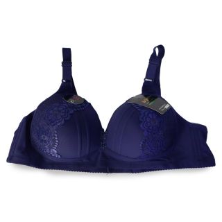 Bralette Miss De Tela Acolchado Con Flores De Encaje Color Azul Rey Copa C | Mafu Miss