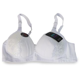 Bralette Miss De Tela Acolchado Con Flores De Encaje Color Blanco Copa C | Mafu Miss