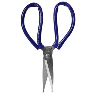 Tijeras Grandes De Acero En Punta Delgada Y Mango Ovalado Con Goma Azul 21.5 Cm | HG26C-52