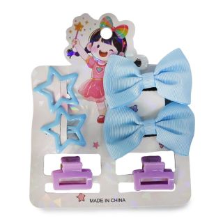 Cucas De Metal En Forma De Estrellas Pinzas Mini Colores Y Pico Garza Con Moño En Blíster 12 Cm | HG26C-57
