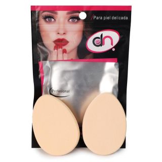 Esponjas Aplicadoras Dn Para Maquillaje En Forma De Gotas Suaves Bolsa 2 Piezas 7 Cm | DN