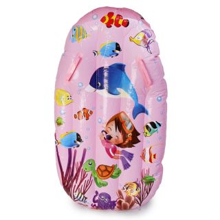 Salvavidas Colchón Inflable Grande Para Niñas En Color Rosa Estampado Con Agarraderas 100 Cm | EB-296