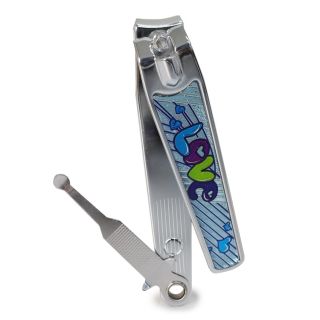 Cortaúñas Grande De Acero En Color Plateado Con Lima Y Estampado Love 7.7 Cm | ZXQ04616