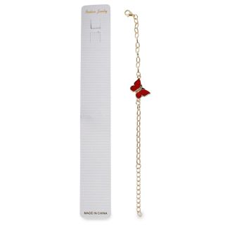 Pulsera De Metal Dorada Cadena Gruesa Con Mariposa Mármol Línea De Pedrería 21 Cm | ZXQ04742