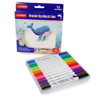 Plumines Escolares Delgados De Colores Con Doble Punta Delgada Y Fina 12 Colores 16 Cm | HM26G-103 7163A
