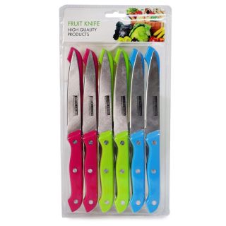 Cuchillos De Acero Inoxidable En Color Plateado Y Mango De Plástico Colores 22.5 Cm | HM26G-151