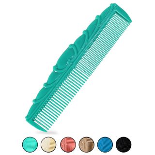 Peine De Plástico Grande Cary Grabado Con Cerdas Delgadas Y Gruesas Colores 19.5 Cm | LS