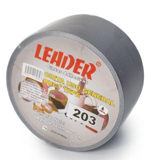 Cinta Gruesa De Uso General Adhesiva En Color Gris Reforzada Leader De 10 Mts | Mafu