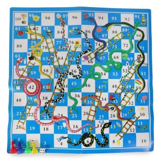 Juego De Serpientes Y Escaleras Mediano En Hoja De Cartón Estampada Con Figuras 25 Cm | YO-687