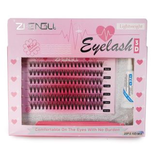 Pestañas Postizas En Grupo Ziengli Seminaturales Efecto 3D Con Pinzas Y Pegamento Blanco 16 Cm | YZ-C-3