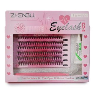 Pestañas Postizas En Grupo Ziengli Seminaturales Efecto 3D Con Pinzas Y Pegamento Transparente 16 Cm | YZ-C-3