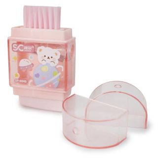 Goma Borrador Escolar Con Sacapuntas Y Cepillo En Estuche Rectangular Osos 7 Cm | SP-6048