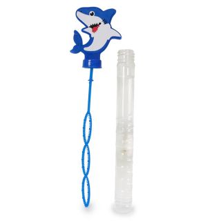 Burbujas Medianas En Bote Cilindró De Colores Con Tapa Plana Tiburón Colores 24 Cm | TG-0519E-29
