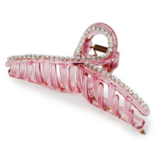 Pinza De Plástico Grande En Forma De Nudo Colores Transparentes Con Línea Pedrería 11 Cm | HG26C-13
