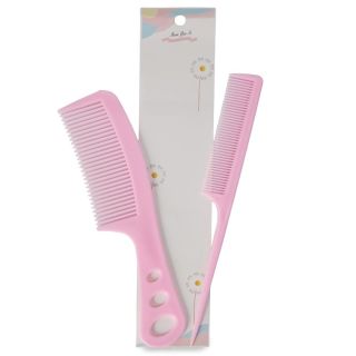Peines Grandes De Plástico En Colores Pastel Delgado Estética Y Ancho Perforado 21 Cm | HG26D-11