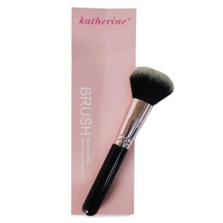 Brocha Grande Katherine Con Cerdas Suaves Para Rubor Mango Plástico Rosa Negro 16 Cm | HG26D-21