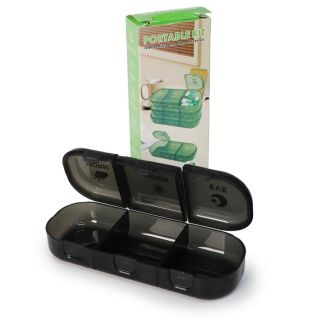 Pastillero Mediano De Plástico Para La Mañana Dia y Noche Rectangular Mate Colores 11 Cm | HM26G-8