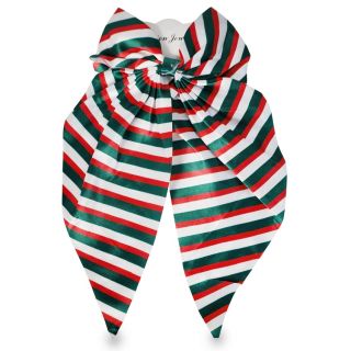 Pico Garza De Metal Grande Con Moño De Tela Estampada Tricolor Figuras Con Listones 28 Cm | HM26J-107