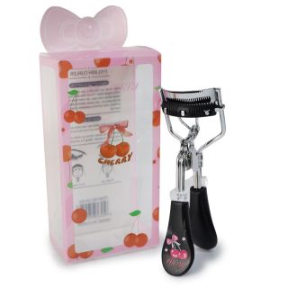 Enchinador De Metal Plateado Con Goma Suave Y Mango De Plástico Estampado Cereza Cherry 8.5 Cm | HM26E-203